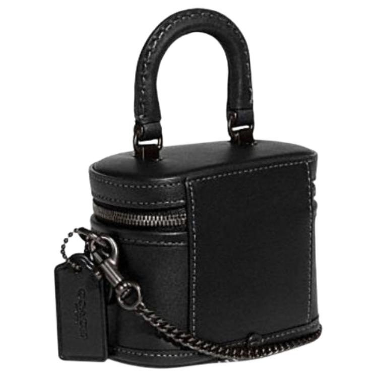 COACH Trail Cow Leather Handbag Mini Women's Black CE769-V5BLK