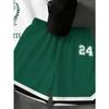 Fashionable basketball letter print pattern, spring and summer short sleeved T-shirt and shorts set