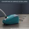 ROWENTA Aspirateur avec sac, Moteur basse consommation, Capacité 4,5 L, Nombreux accessoires, Power XXL Parquet, Bleu/gris RO3143EA