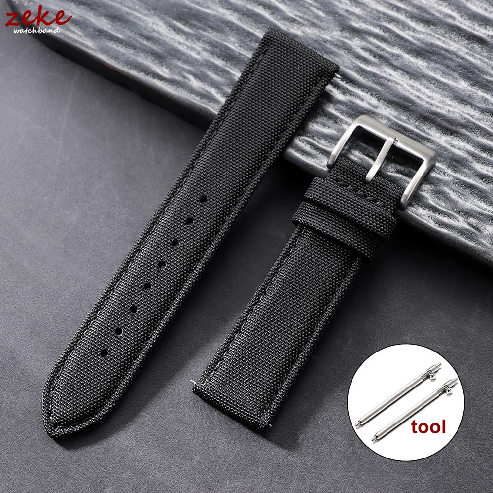 Quick Release Nylon Sailcloth Watch Strap 20mm 22mm Butterfly Buckle Band for Omega for Seiko Watchband New Smartwatch Wristband