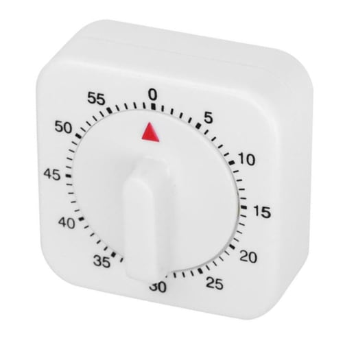 Mechanical Timer - Simple and Modern Style Classroom Timer, Digital Countdown Timer | 60-Minute Silent Square Timer with Alarm Reminder, Kitchen Cooki