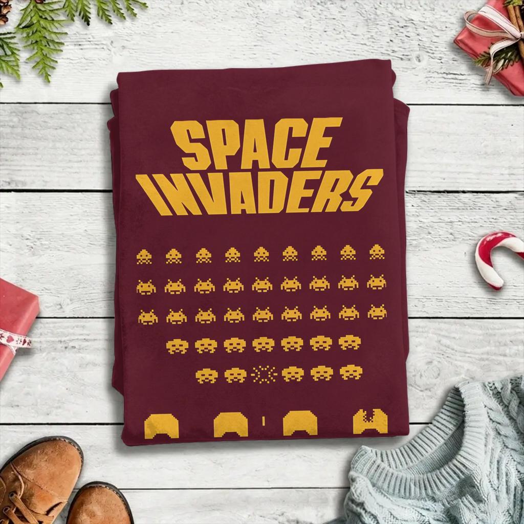 T-shirt Space Invaders Unisex Maglietta Crazy in Cotone Girocollo Manica Corta Regalo di Compleanno Abbigliamento