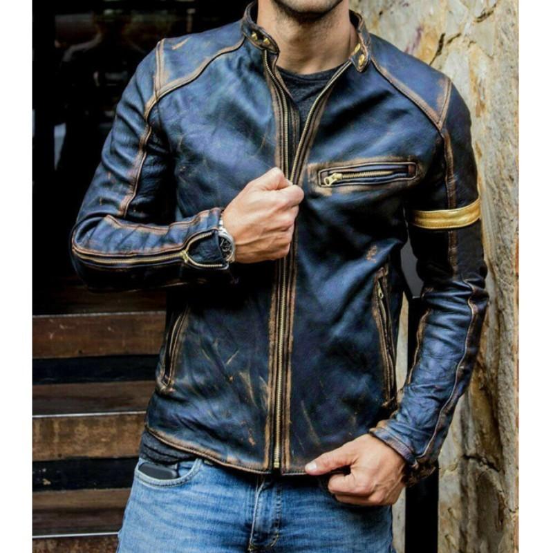 Men`s Autumn Casual Leather Clothing Youth