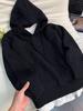 Men's Deep Gray Heavyweight Hooded Henley Pullover Knitwear - Autumn/Winter High-End Outerwear