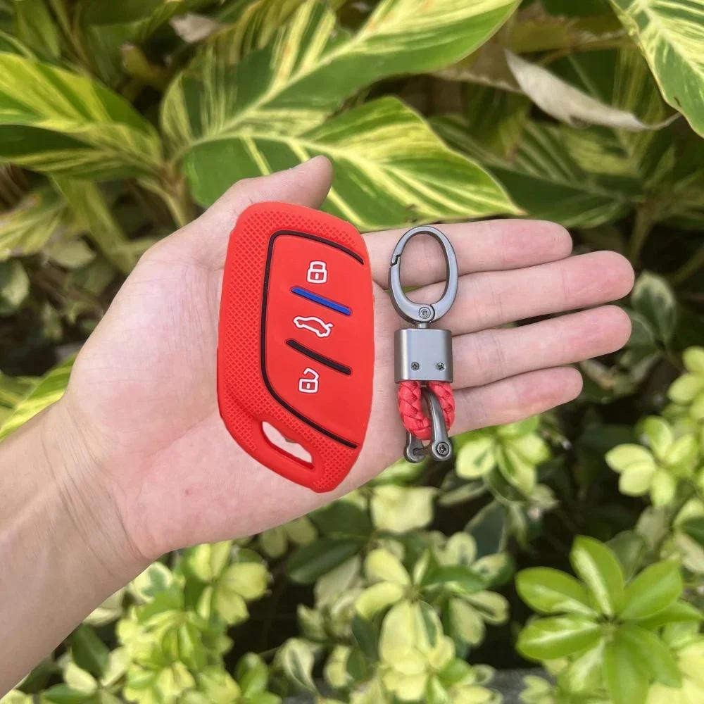 Silicone Car Remote Case Accessories for MG 4 2023 Mg4 Ev MG HS GT ZS EV ZX MG5 MG6 Roewe RX3 RX5 RX8 ERX5 I6 I5 Key Chain Cover