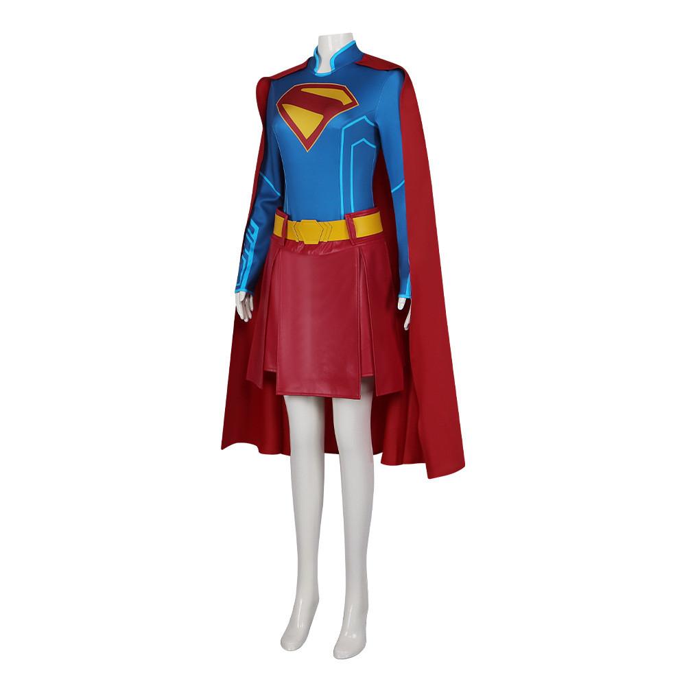 Supergirl Cosplay Costume For Women With Polyester Fabric For Halloween And Stage Shows