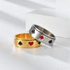 Drehbarer Ring aus Titanstahl mit Kartensymbolmuster