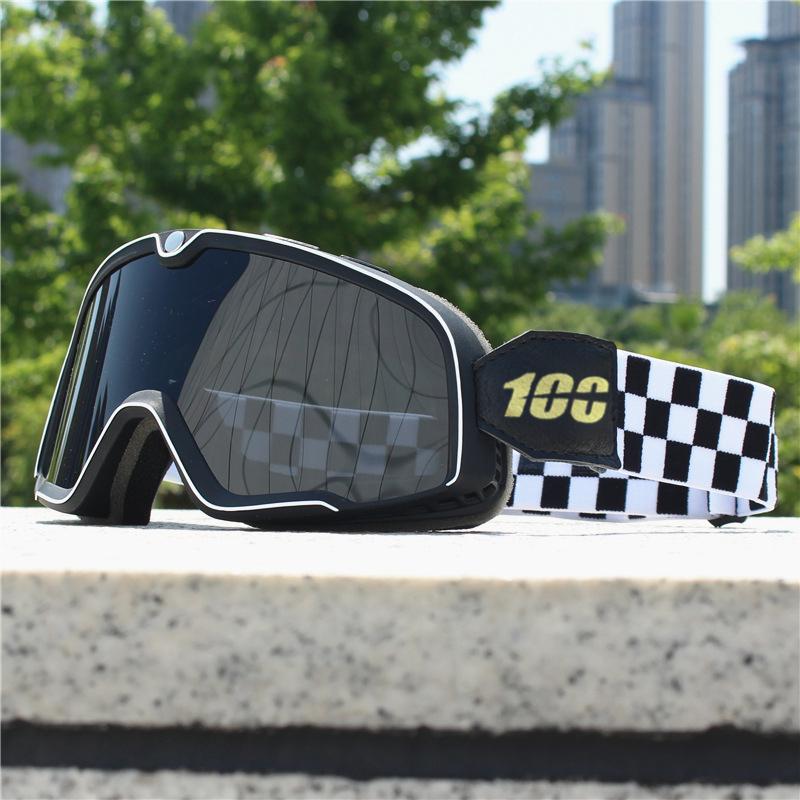 Motorsykkelhjelm Briller Retro Lokomotiv Motocross Kjøring Sykling Solbriller Vindtett Anti Sand Offroad Universelle Briller