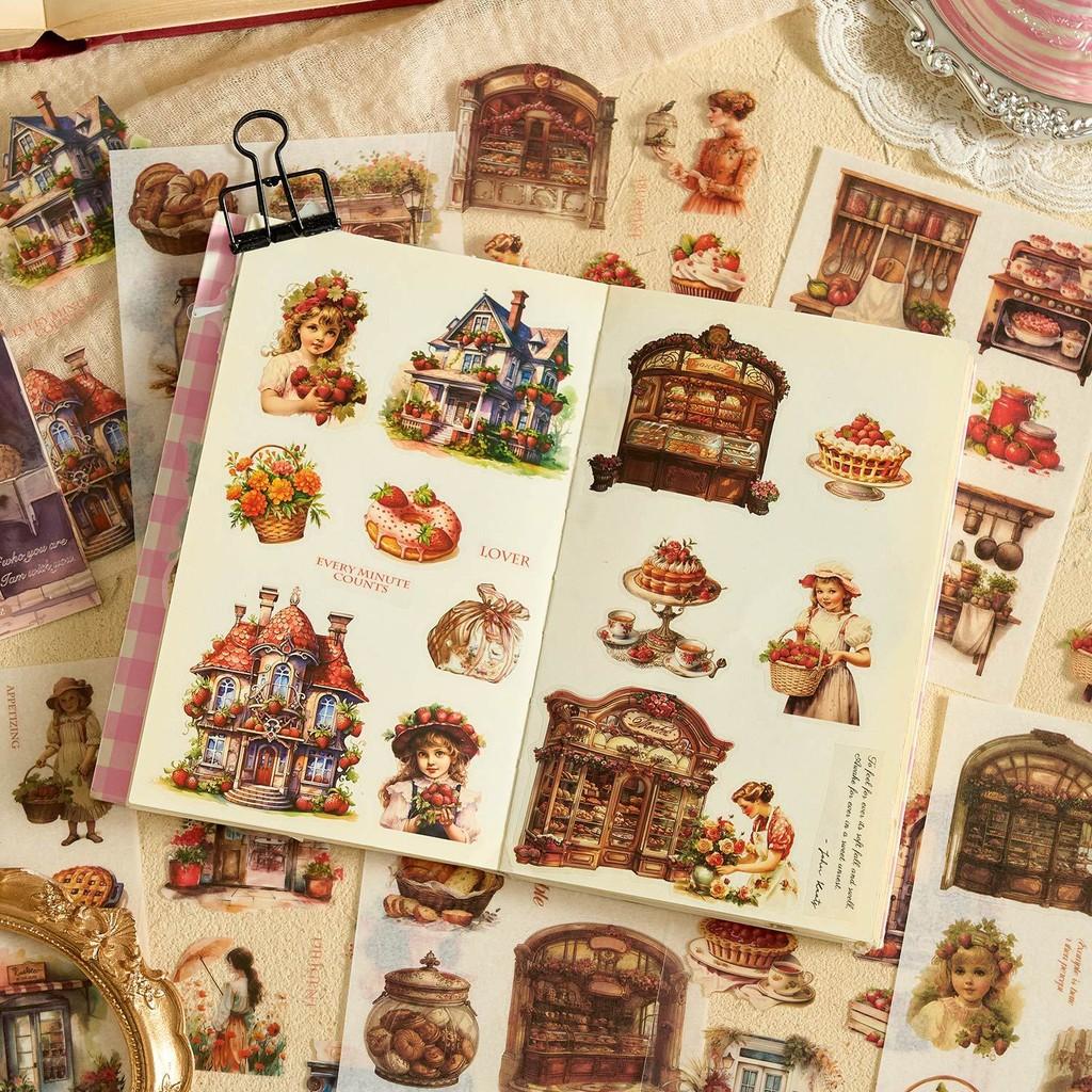 10 Blatt Vintage PET Washi Papier Aufkleber DIY Scrapbooking Collage Dekor Junk Journal Ästhetik Aufkleber