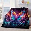 Neon Butterfly Dreamscape Blanket Flannel Blanket Throw Blanket Sofa Cover Blanket Soft Premium Blanket Picnic Blanket Tv Blanket Gifts