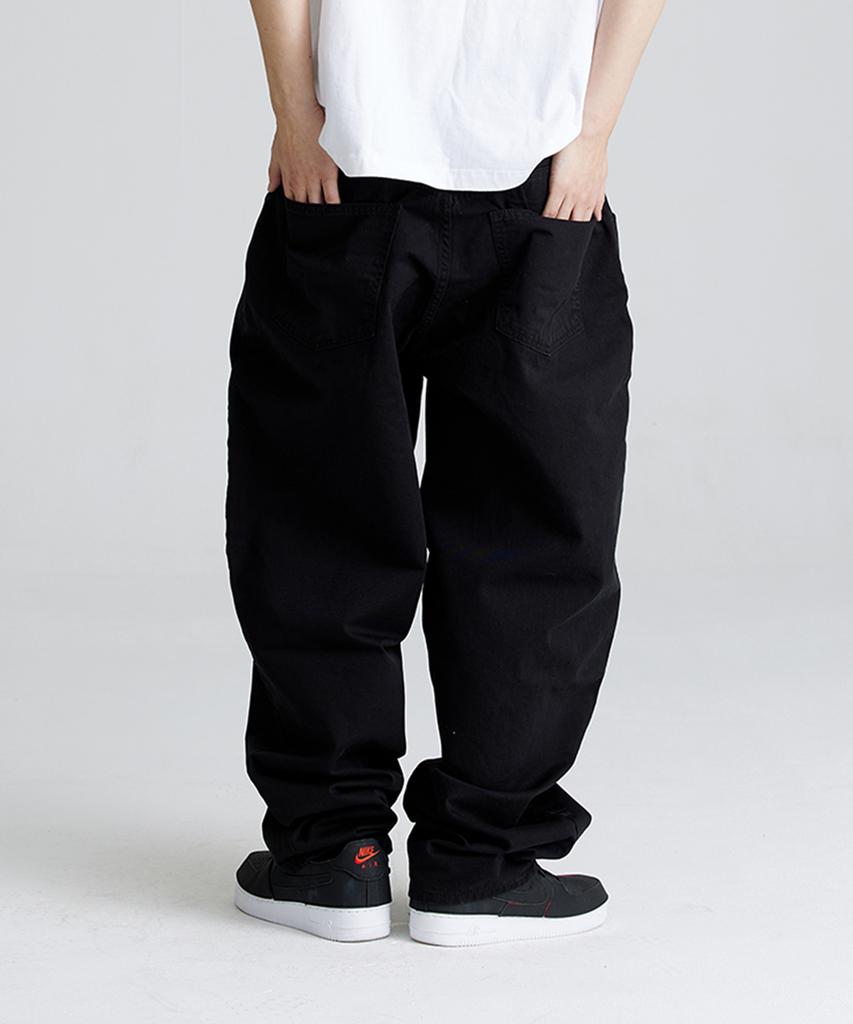Bieseulaebis Mid 90 Baggy Cotton Pants Black