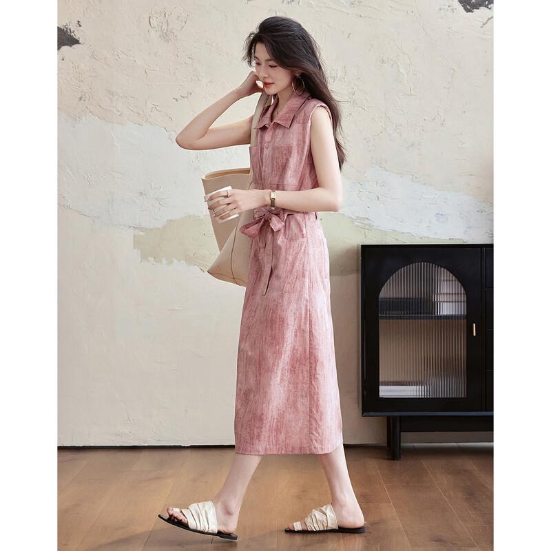 Deamana Smart Workwear Summer Gradient Straight Dress