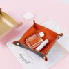 Nordic-Style Leather Desktop Organizer Tray for Cosmetics, Jewelry, Keys