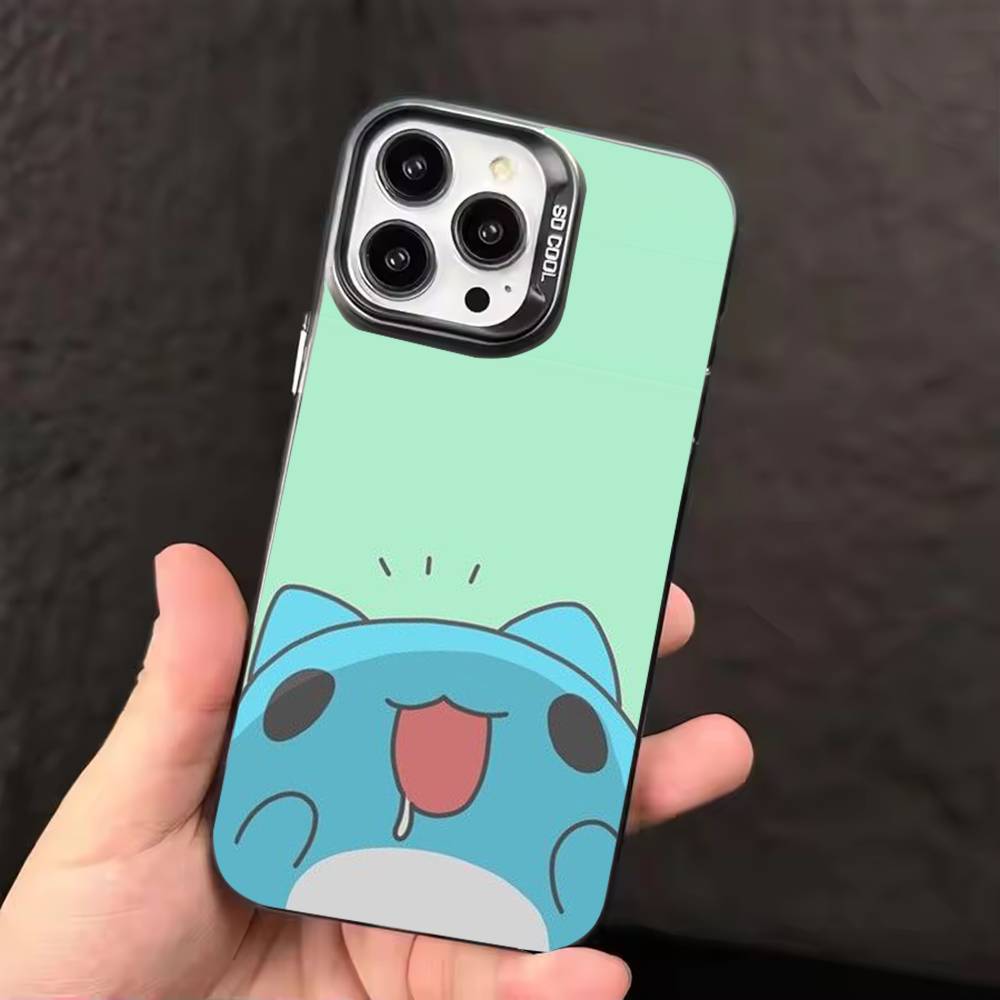 

Милый Чехол для Телефона B-Bugcat Capoo Серебристый Корпус Для IPhone 17 16 15 14 13 12 11 Pro Max Plus iPhone12