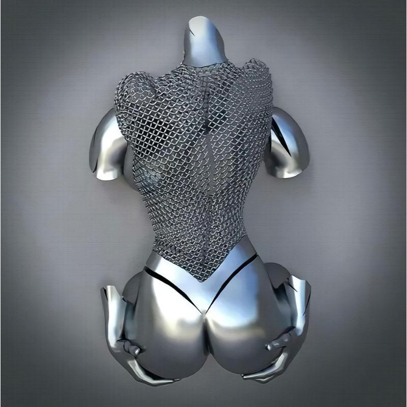 Zlatá kovová figúrka socha objíma umelecký plagát, bytová dekorácia s vysokým rozlíšením, maľba na sprej, bezrámové plátno, maľba na jadro