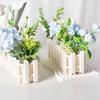 Artificial Fleshy Fence False Flower Decoration | Small Fence Small Flower Arrangement Long Plastic Flower Groove Home Decor