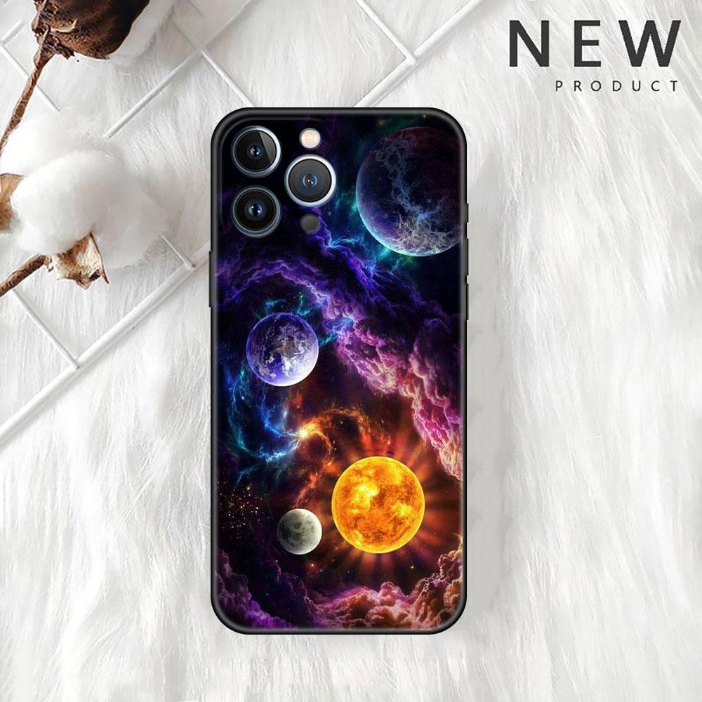 Space Star Galaxy Case For Apple iPhone 14 Pro Max 13 11 12 Mini SE 7 8 Plus X XS 6 6S Silicone Shell Phone Cover Soft TPU Funda