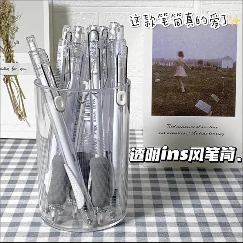 Pen Container Solid Acrylic Multifunctional Desktop Makeup Brush Pencil Holder Container Home Supplies Pen Organizer Pen Pot