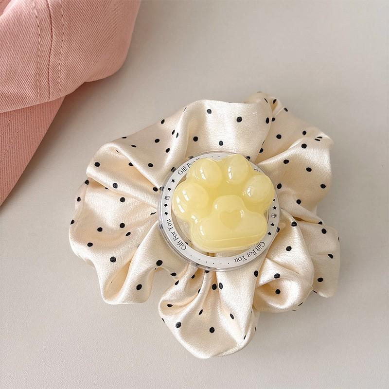 Solid Color 3D Cat Paw Phone Airbag Holder Retractable Magnetic Adhesive Back Sticker Desktop Stand Watching Dramas Creative Finger Ring Grip