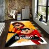 Incredibles 2 Elastigirl and Jack Jack Orange City Movie Poster Printed Carpet Rug for Gaming Room, Vibrant Durable Floor Covering