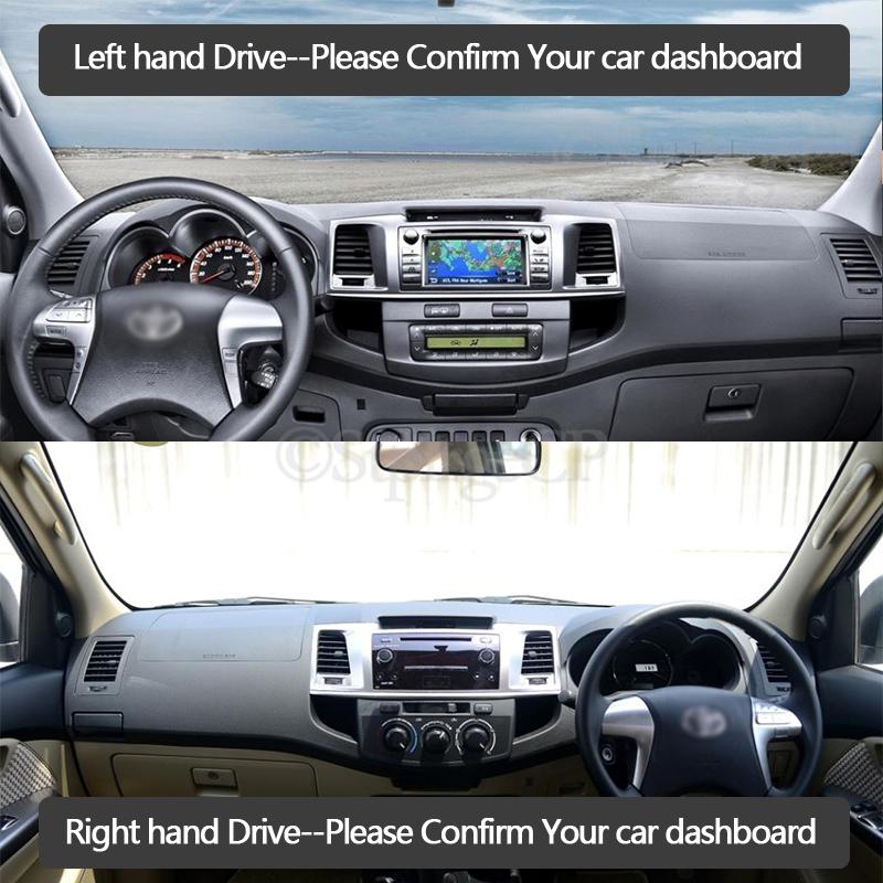 High-quality Leather Instrument Panel Light-proof Pad for Toyota Fortuner 2005 2006-2015 AN50 AN60 Hilux SW4 SR5 Car Accessories