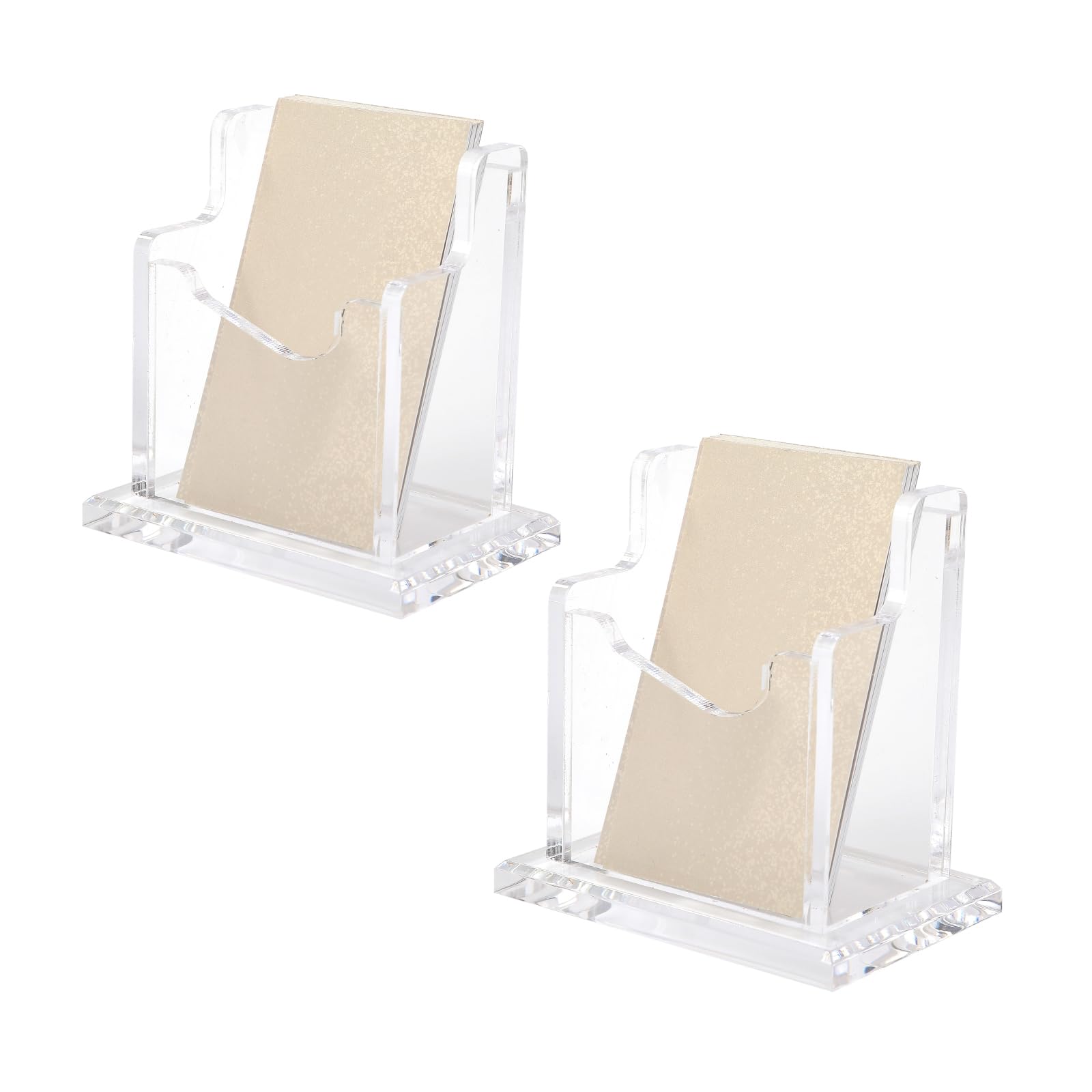 

Pureseek Business Card Stand, Clear Acrylic, Vertical, Set of 2 [Parallel Import]