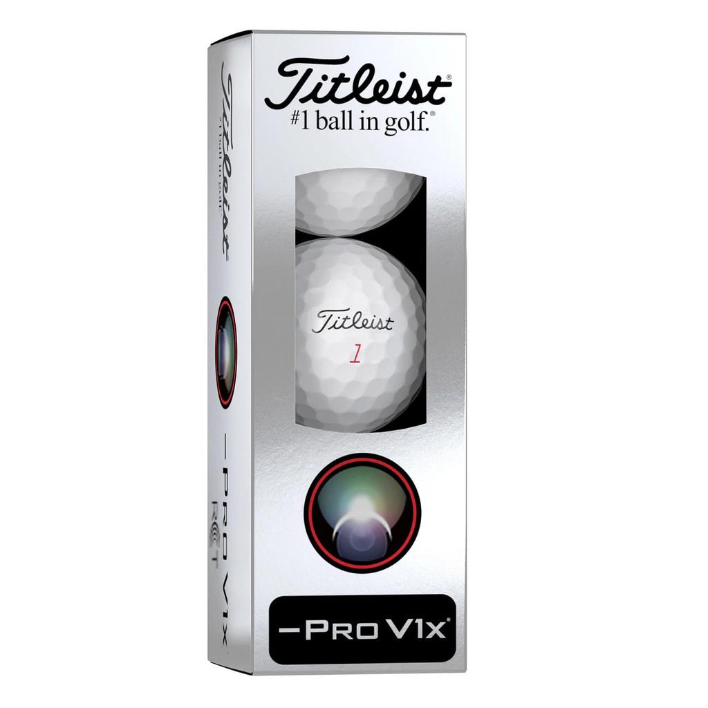 Titleist Pro V1x Left Dash RCT Golf Balls (Left Dash), 1 Dozen, USA Import, Compatible with TrackMan Radar Tracking System (12 Balls)