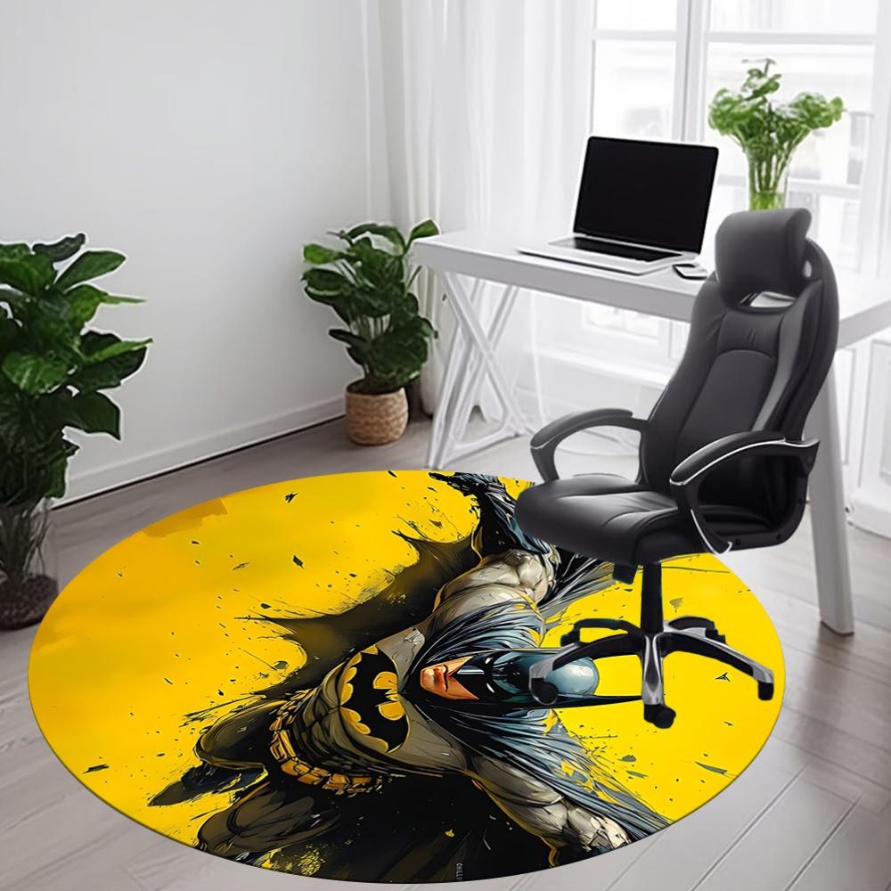 1pc Batman Mask Office Round Area Rug, Under Office Chairs Bedroom Living Room Home Decor, Room Deco, Available In Various Sizes