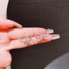 Super Flash Irregular Bow Stud Earrings Temperament Light Luxury Earrings Fairy Niche Design Earrings Female
