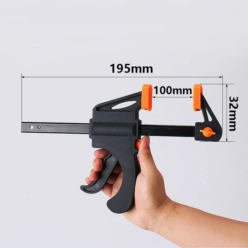 1pc Woodworking Work Bar Mini F Clamp Clip Hard Quick Ratchet Release Clip DIY Carpentry Hand Vise Tool Gadget Woodworking Clamp