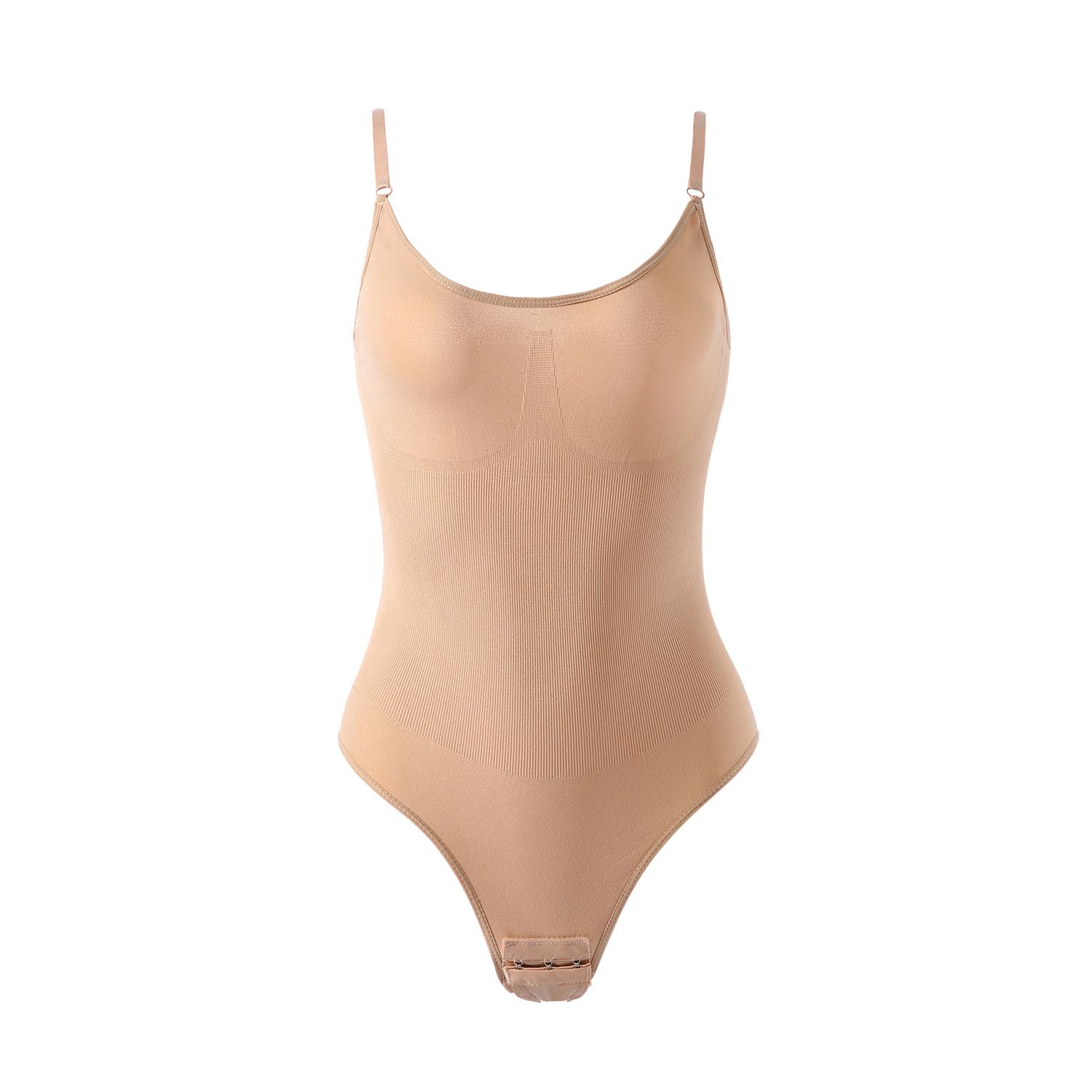 Женский цельный бесшовный утягивающий комбинезон для коррекции фигуры, коррекции ягодиц, боди, моделирующий комбинезон, утягивающий 3XL бежевый