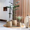 Woven Grass Planter Pot With Breathable Design For Living Room Decor Large Size