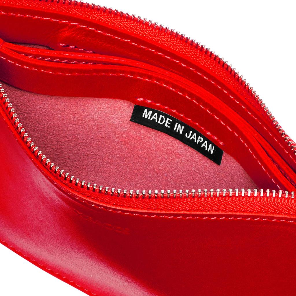 Japanisches Rindsleder Fragment Etui Rot [Isaac] Y01-11-02