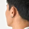 Mprainbow Retro Geometric Hoop Earrings,Men's Irregular Circular Earrings with Ear Holes,Never Rust Jewelry