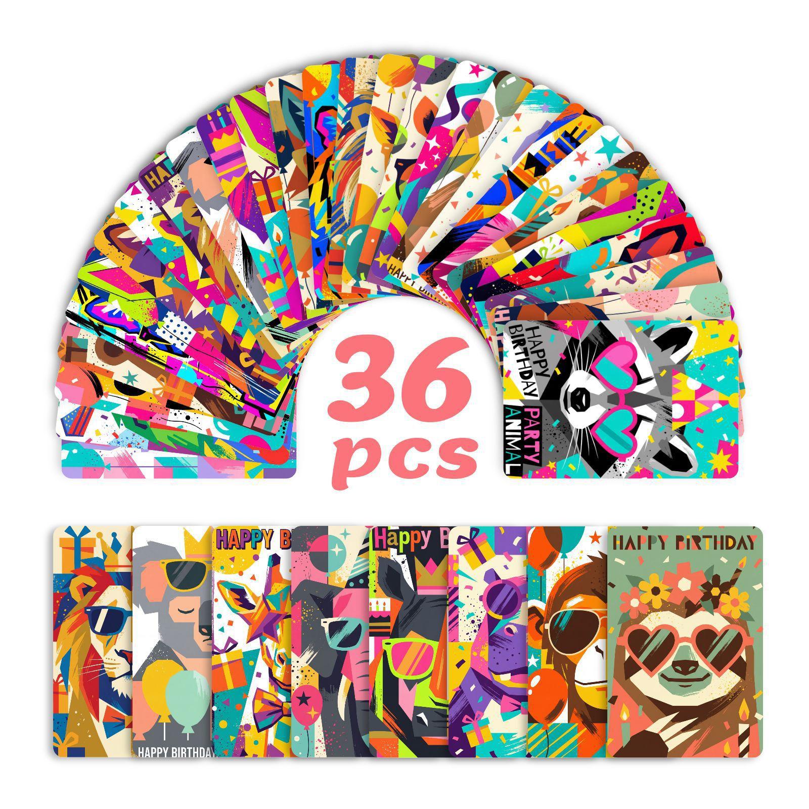 

36 Bohemian Animal Card Set Creative Hand Account Material Wall Decoration Text Card RXHB0041