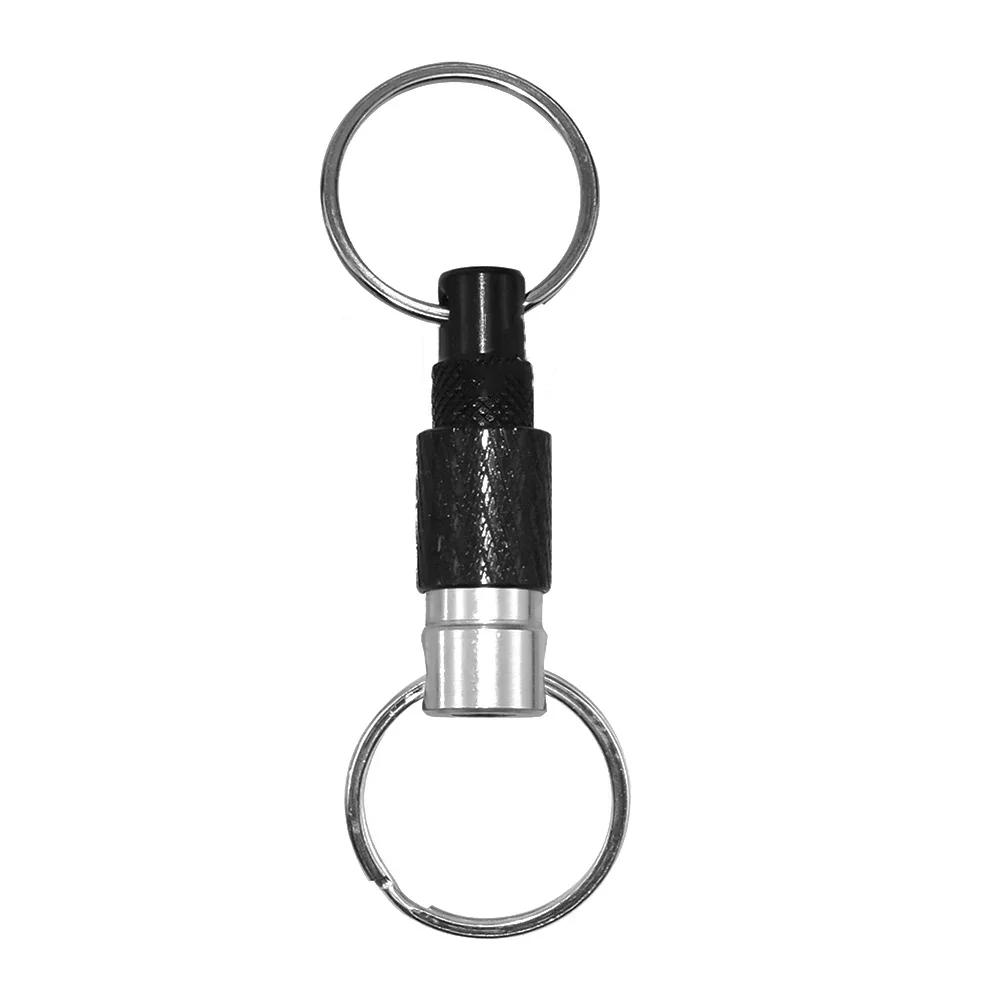 Portable Keychain With Detachable Quick Release Metal Key Ring° Rotation Dual Ring Buckle Hand Tools