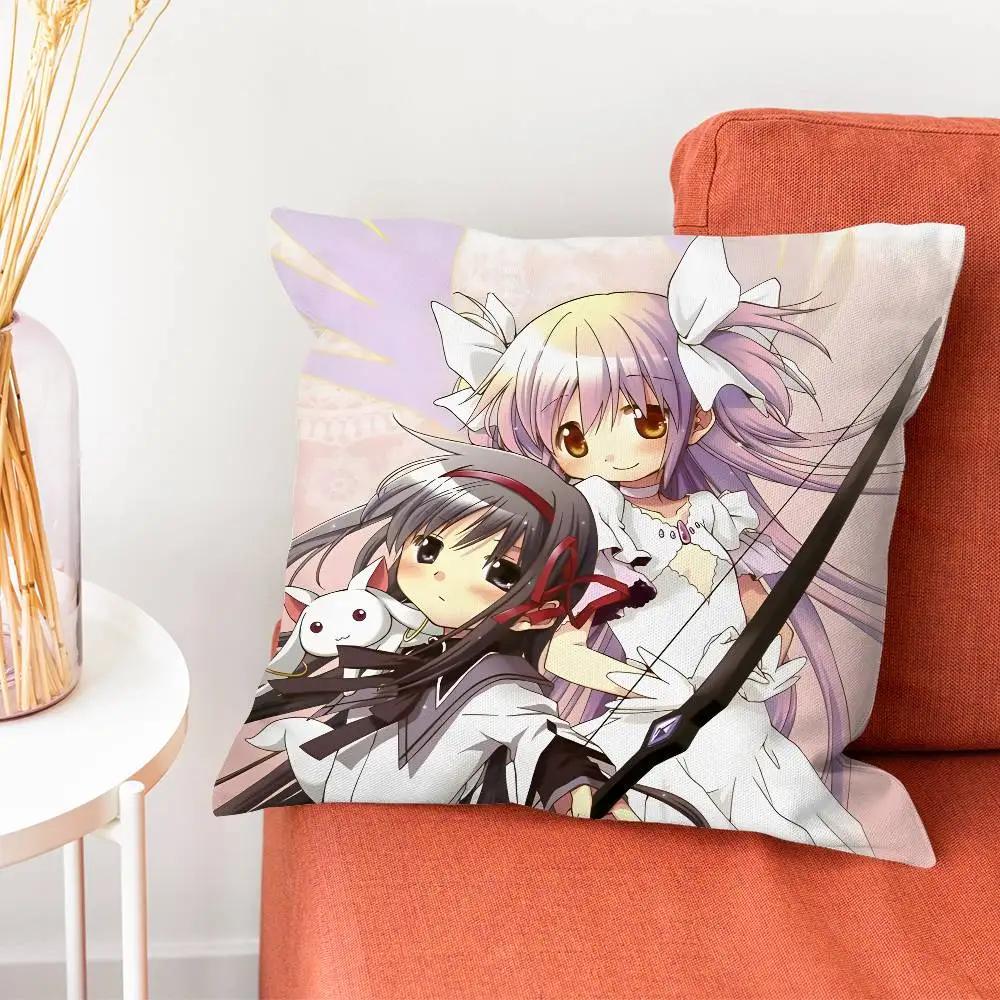 Puella Magi Madoka Magica Pillow Case Pillow Case Living Room Sofa Cushion Cover Suitable For Home Bedroom Room Decoration