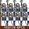Castello Medievale Cavalieri Soldato Figure Blocchi da Costruzione Fanteria Legione Impero Guerriero Arco Spada Casco Milizia Mattoncini Giocattolo Regali