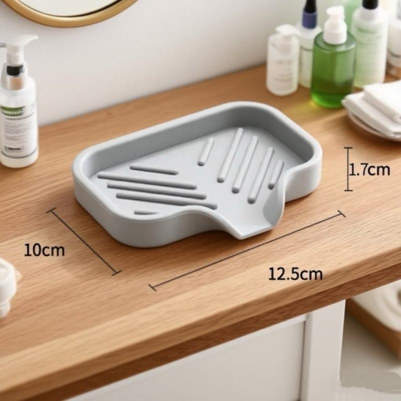 

Sink Silicone Tray with Drain Soap Sponge Storage Holder Countertop Sink Scrubber Brush Storage Rack Kitchen Organizer
