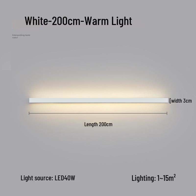 Minimalist Modern Long Strip Wall Lamp for Bedroom, Living Room, or Sofa Side