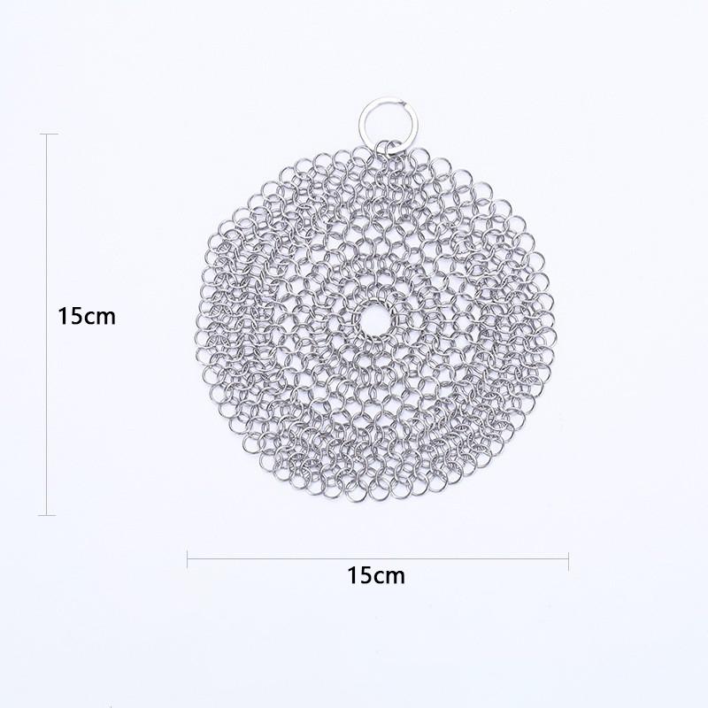 316 Stainless Steel Kitchen Cleaning Ring Stainless Steel Cleaner  Dishwashing Brush Reusable Washing Net Cleaning Tool For Home