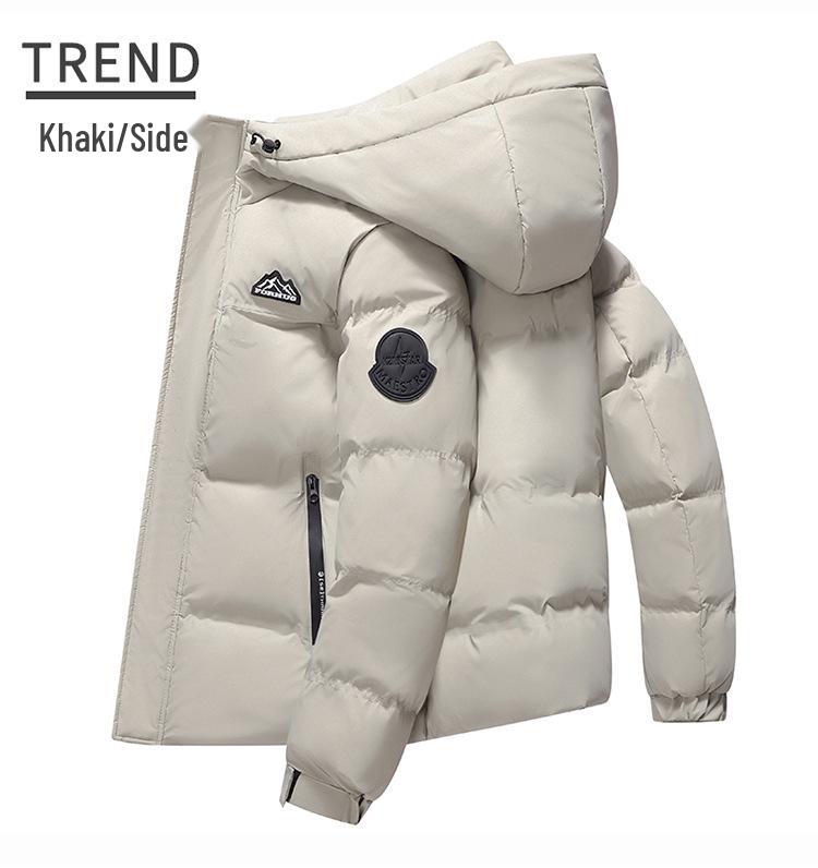 2025 Men's Winter White Duck Down Hooded Jacket - Thick, Windproof, Waterproof, Warm Outdoor Coat