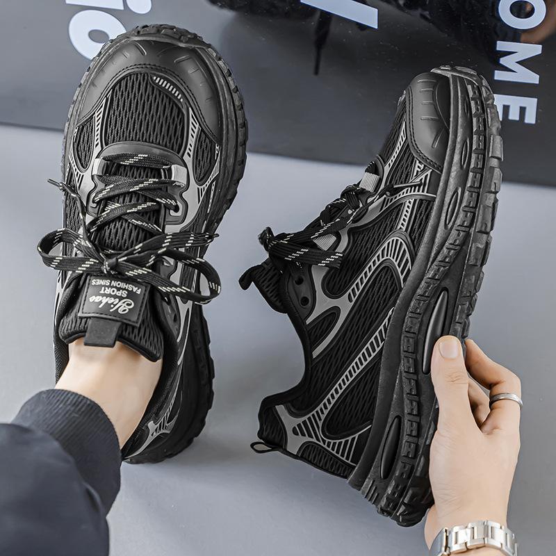 2025 new men's shoes summer mesh breathable men's comfortable casual shoes platform versatile dad shoes sports trendy shoes