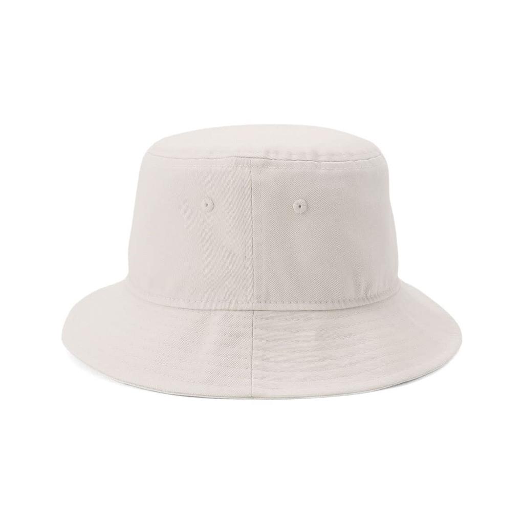 New Era STN WHI 25J Twill Cotton Bucket BUCKET-01 Hat, Stone, M/L