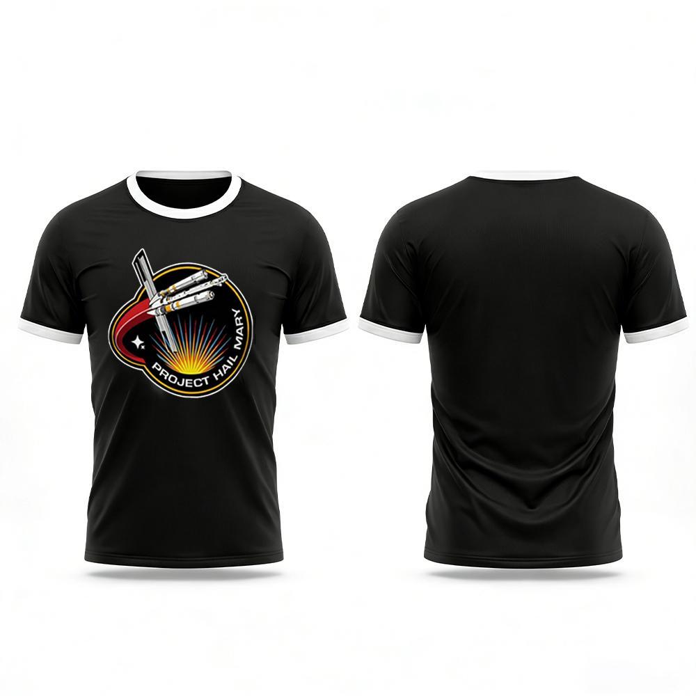 

2026 New Project Hail Mary Theme T-Shirt Sci Fi Novel Fan Retro Space Graphic Tee Men Women Summer Street Style Crew Neck Top 6XL