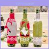Creative Knitted Christmas Wine Bottle Cover Featuring Adorable Rudolph Design For Festive Table Decor