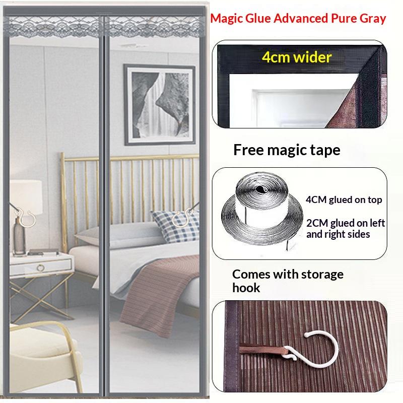 Magnetic Door Curtain Summer-Specific: Heavy-Duty Insect-Proof Mesh, Hands-Free Auto-Closing, No-Drill Install, Pet-Friendly