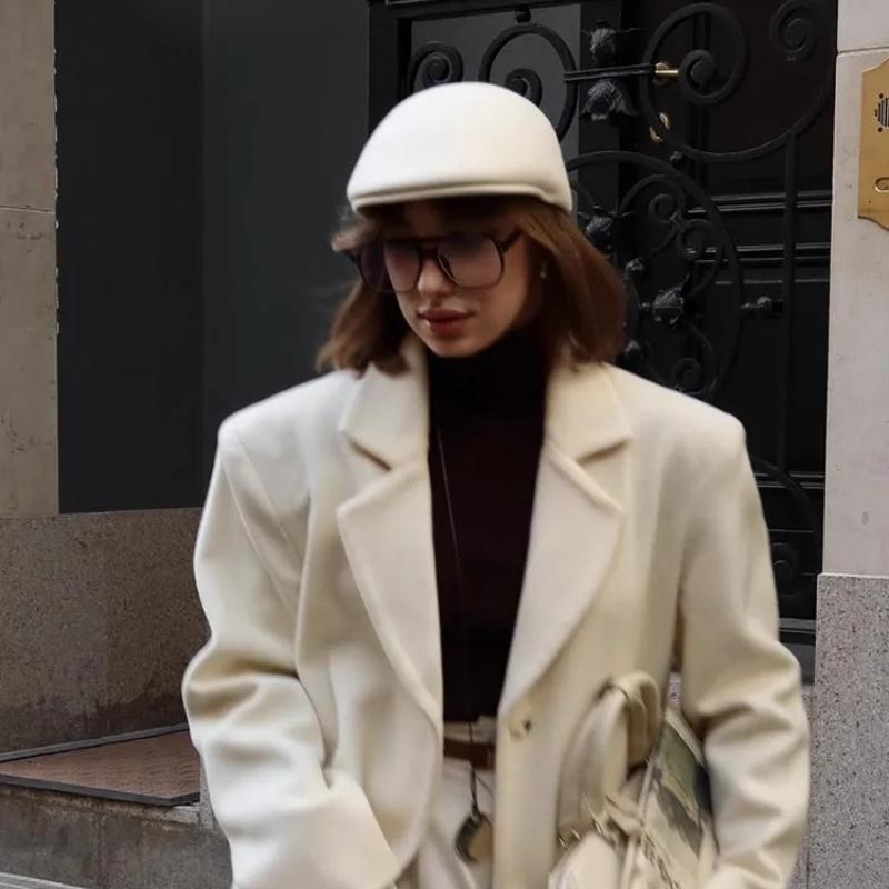 British Retro 100% Wool Flat Berets Men Women Winter Casual Simple Solid Driver Newsboy Caps Street Style Warm Fedoras Hats Gift
