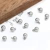 30 Stück 4/5/6mm Runde Anhänger Perlen Edelstahl Solide Kugelanänger für DIY Armband Halskette Ohrringe Schmuckherstellungsmaterialien