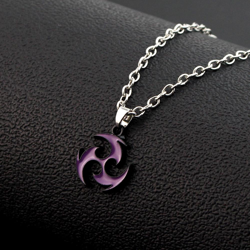 Genshin Impact Pendant Necklace Teen Cute Anime Cartoon Ghost Stainless Steel Necklace for Men Women Jewelry Accessories Gift